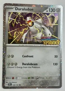 Pokemon TCG: Duraludon - 2024 Archaludon Ex Box Promo SSP 129/191 - Cosmo Holo C - Image 2