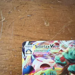 Pokemon Snorlax VMAX 142/202 Swsh01 Sword & Shield Full Art Holo Ultra Rare 2020 - Image 3