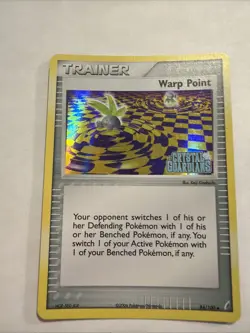 2006 Pokemon Warp Point 84/100 Crystal Guardians stamped holo LP+ - Image 1