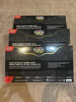 Lot of 3 | Pokemon PALDEAN FATES Great Tusk Iron Treads Ex Premium Collection - Image 3