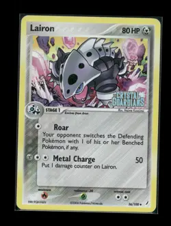 Pokemon LAIRON 36/100 REVERSE HOLO Crystal Guardians Stamped 2006 Excellent - Image 1