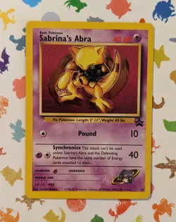 Pokemon TCG Sabrina's Abra Black Star Promo 19 English WOTC 2000 - Image 1