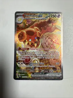 Pokemon Stellar Crown Dachsbun EX 169/142 Special Illustration Rare NM Condition - Image 1
