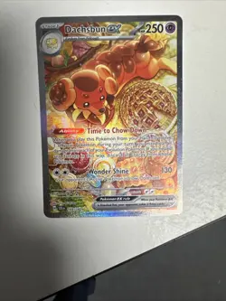 Pokemon Stellar Crown Dachsbun EX 169/142 Special Illustration Rare NM Condition - Image 5
