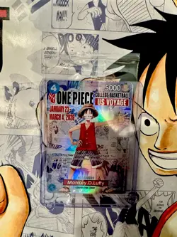 One Piece Monkey D. Luffy College Basketball US Voyage Holo Card English 2026 - Image 2