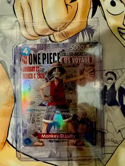One Piece Monkey D. Luffy College Basketball US Voyage Holo Card English 2026 - Image 3