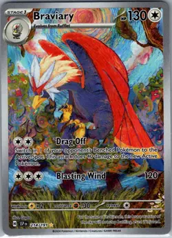 Braviary 214/191 SV08: Surging Sparks - Pokemon Card - NM - Image 1