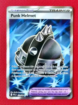 Punk Helmet 121/094 Ultra Rare Me02: Phantasmal Flames Holo Pokemon Card NM - Image 1