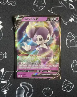 Pokemon TCG Indeedee V Shining Fates Holo Ultra Rare Card 039/072 - Image 1