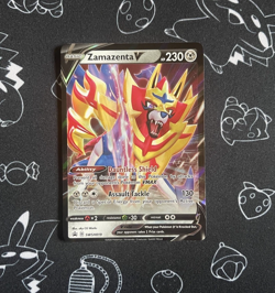 Zamazenta V SWSH019 Black Star Promo Pokemon Card Half Art - Image 1