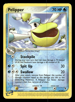Pokemon Pelipper 19/109 Ex Ruby & Sapphire Rare Card - Image 1