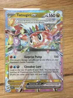 Pokemon TCG Tatsugiri EX Holo Rare Card 142/191 2024 Surging Sparks - Image 1