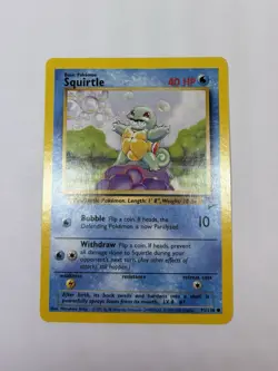 Vintage Pokemon Card - 2000 Pokemon TCG - Base Set 2 Squirtle 93/130 NM/LP - Image 1