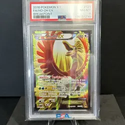 2016 Pokemon XY Breakpoint Full Art Ho-Oh Ex #121 PSA 8 NM - Image 1