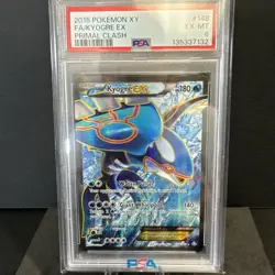 2015 POKEMON XY PRIMAL CLASH #148 FULL ART/KYOGRE EX PSA 6 - Image 1