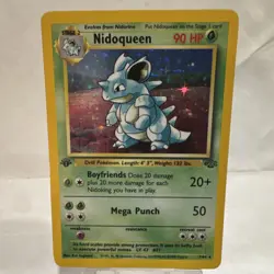 Pokemon Nidoqueen Jungle Holo Rare 7/64 90 HP Stage 2 1st Edition Wizards - Image 1