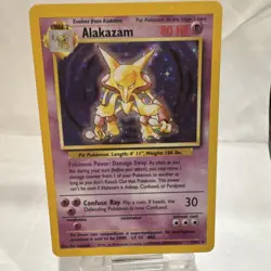Pokemon Alakazam Base Set Holo Rare 1/102 80 HP Stage 2 1999 Wizards - Image 1