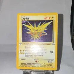 Pokemon Zapdos Fossil Holo Rare 1st Edition 80 HP Basic 15/62 1999 English - Image 2