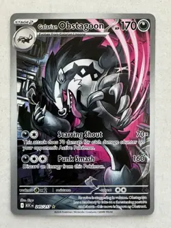 Pokemon TCG Galarian Obstagoon 245/217 Ascended Heroes Illustration Rare NM - Image 1