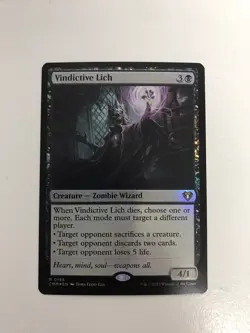 Vindictive Lich Foil MTG Magic the Gathering Card NM Near Mint CMM - Image 1