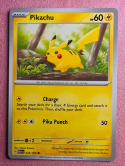 Pikachu 025/165 | 151 MEW EN | 2023 Pokemon Card TCG Non Holo | NM - Image 1