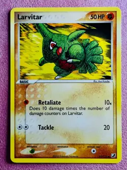 Larvitar 61/115 | EX Unseen Forces | 2005 Vintage Pokemon TCG Card | NM - Image 1