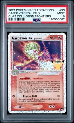 PSA 9 Mint Gardevoir ex holo Celebrations Classic Collection 93/101 Pokemon Card - Image 1