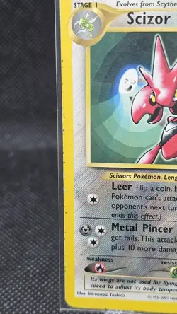 Scizor Pokemon Black Star Promo Card #33 Pokemon League 2001 - Image 3