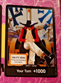 One Piece English Card Game Carte Holo Dracule Mihawk OP14 Don !! EN Mint - Image 1