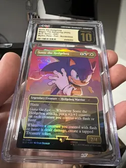 MTG Sonic the Hedgehog Mythic Foil CGC PRISTINE 10 Pop 3 🔥 - Image 1