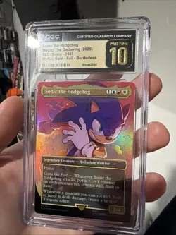 MTG Sonic the Hedgehog Mythic Foil CGC PRISTINE 10 Pop 3 🔥 - Image 2
