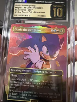 MTG Sonic the Hedgehog Mythic Foil CGC PRISTINE 10 Pop 3 🔥 - Image 4