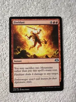 Magic- Fireblast - Dominaria Remastered - Red - NM - MTG - 💎Shinetized - Image 1