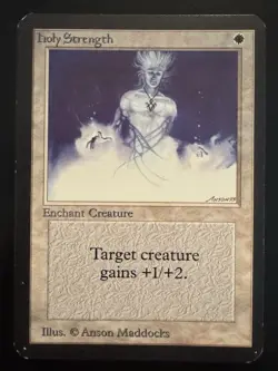 Holy Strength—ALPHA (1993) Magic The Gathering (ID PV057) - Image 1