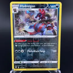 Hydreigon 110/189 THANK YOU Stamp Promo Darkness Ablaze Pokemon NM - Image 1
