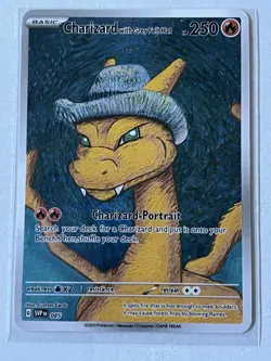 Charizard with Grey Felt Hat Pokemon x Van Gogh Black Star Promo ACG Art Card Nm - Image 1