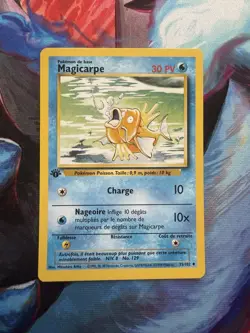 Pokemon TCG Magikarp Base Set French Magicarpe 35/102 1st Edition NM - Image 1