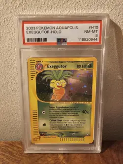 Pokemon Aquapolis - Exeggutor H10/H32 Holo Rare PSA 8 NM-MT SWIRL - Image 3