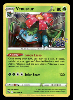 Pokemon - Venusaur - 003/078 - Holo Rare - Pokemon Go - NM/M - Image 1