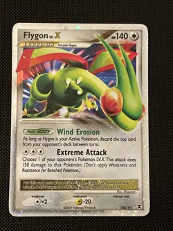 Pokemon Flygon LV.X 105/111 Rising Rivals Holofoil LP - Image 1