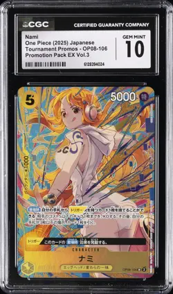 2025 ONE PIECE JPN #OP08-106 NAMI CGC 10 GEM MINT - Image 1