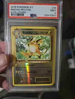 Pokemon TCG XY Evolutions Raichu 36/108 Reverse Holo Rare Card 2016 - Image 1