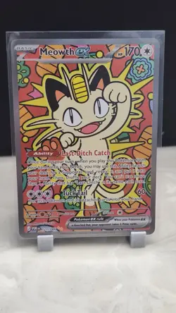Holo Full Art Meowth Ex 121/88 Pokemon Perfect Order English Near Mint Card - Image 1