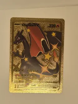 Pokemon Charizard Gold Foil Card Lot 4 - V, VMAX, GX, Charmander Evolution - Image 2