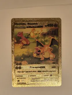 Pokemon Charizard Gold Foil Card Lot 4 - V, VMAX, GX, Charmander Evolution - Image 5
