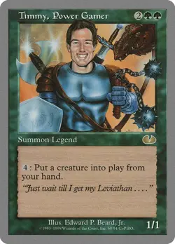 Timmy, Power Gamer Unglued NM Green Rare MAGIC THE GATHERING MTG CARD ABUGames - Image 1