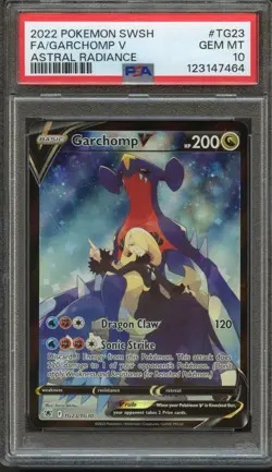Garchomp V TG23/TG30 Astral Radiance Trainer Gallery PSA 10 GEM MT Pokemon Card - Image 1