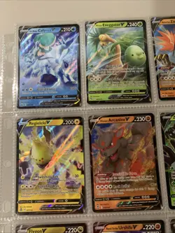 Pokemon TCG Modern Full Art Holo Rare V Lot of 9 Cards NM - Image 2