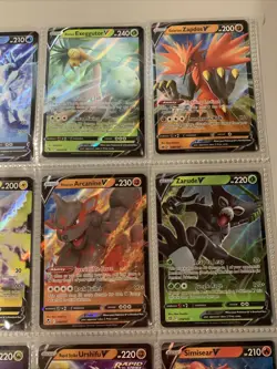 Pokemon TCG Modern Full Art Holo Rare V Lot of 9 Cards NM - Image 3