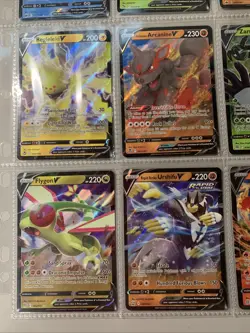 Pokemon TCG Modern Full Art Holo Rare V Lot of 9 Cards NM - Image 5